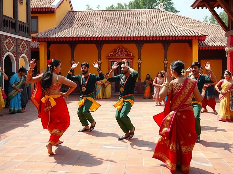 Bolly Dance Sovereign community event with players in traditional attire